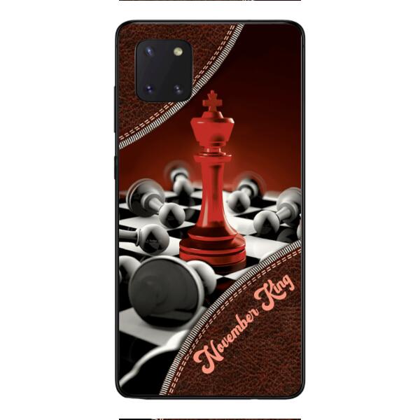 PERSONALIZED CHESS KING OR QUEEN WITH BIRTH MONTH PHONECASE QTTQ1611