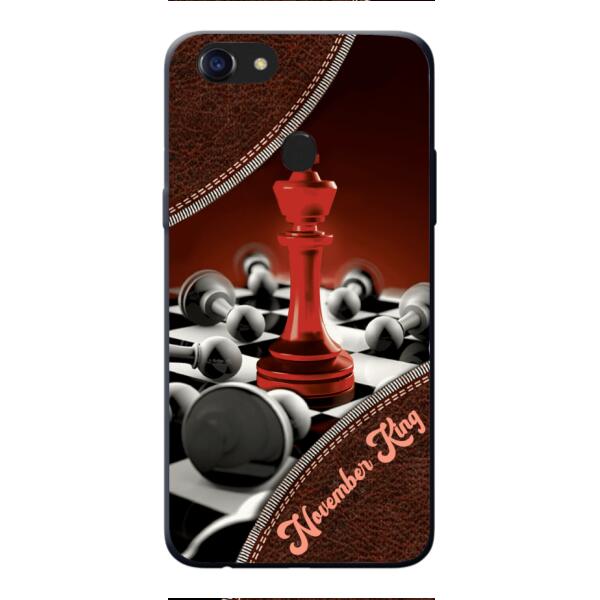 PERSONALIZED CHESS KING OR QUEEN WITH BIRTH MONTH PHONECASE QTTQ1611