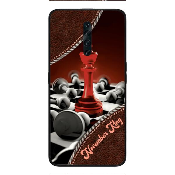 PERSONALIZED CHESS KING OR QUEEN WITH BIRTH MONTH PHONECASE QTTQ1611