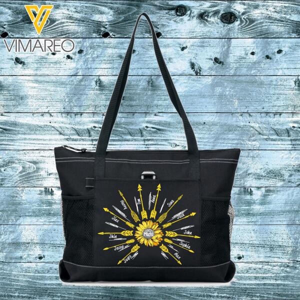 PERSONALIZED KID SUNFLOWER TOTE BAG NOV-LN23