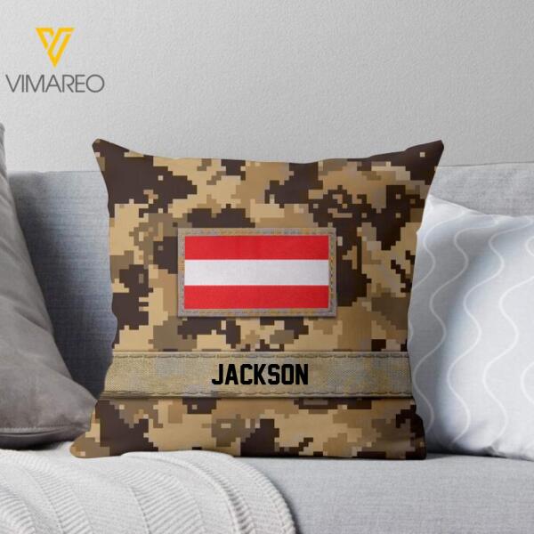 PERSONALIZED AUSTRIAN CAMO PILLOW PRINTED DEC-HQ01