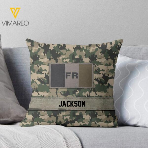 PERSONALIZED FRENCH CAMO PILLOW PRINTED DEC-HQ01