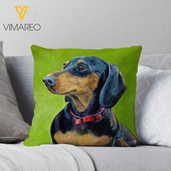 PERSONALIZED DACHSHUND PILLOW PRINTED QTDT0212