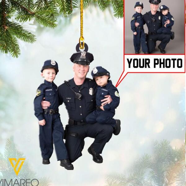 PERSONALIZED POLICE HANGING ORNAMENT CHRISTMAS DEC-HQ08
