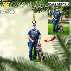 PERSONALIZED POLICE HANGING ORNAMENT CHRISTMAS DEC-MQ08