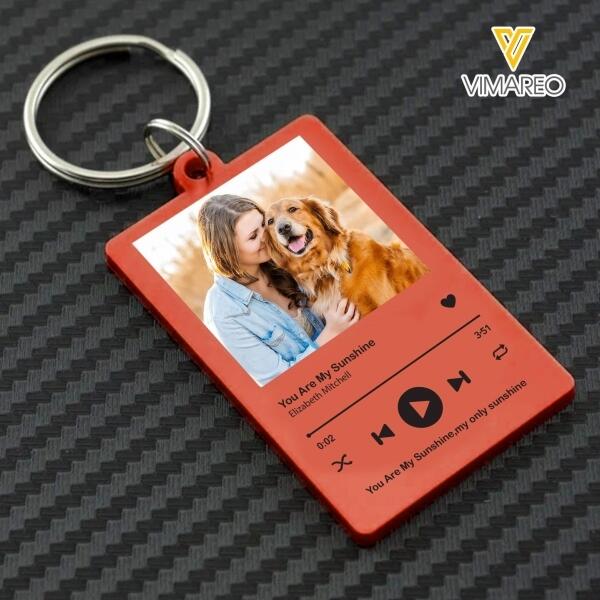 PERSONALIZED DOG MOM PHOTO KEYCHAIN PRINTED DEC-HQ10