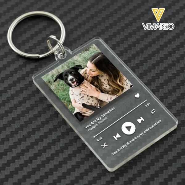 PERSONALIZED DOG MOM PHOTO KEYCHAIN PRINTED DEC-HQ10
