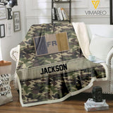 Personalized France Camo Quilt Blanket Printed  DEC-HQ11