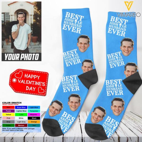 Personalized Best Husband Ever Crew Socks Printed DEC-HC30