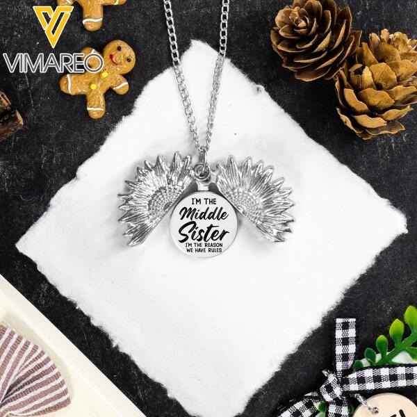 Personalized Sister Necklace Printed 22JAN-DT03