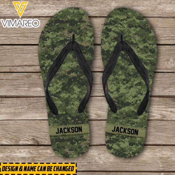 Personalized Canadian Camo Flip Flops Printed 22JAN-MQ13