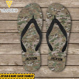 Personalized U.S Camo Flip Flops Printed 22JAN-MQ13