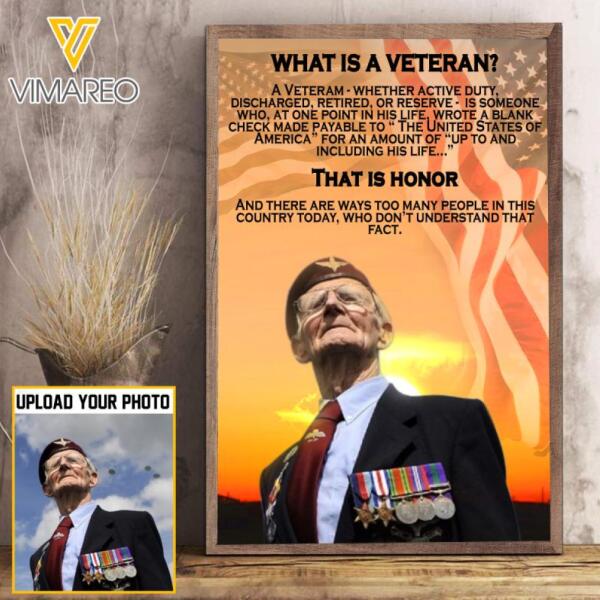 DH Personalized U.S Veterans Canvas Printed 22JAN-MQ14