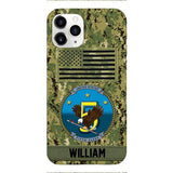 Personalized U.S Navy Veteran Camo Phone Case 22JAN-DT21