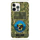Personalized U.S Navy Veteran Camo Phone Case 22JAN-DT21