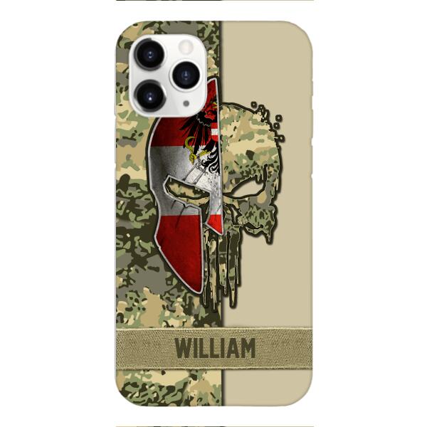 Personalized Austria Veteran/ Soldier Phone Case Printed 22FEB-DT11
