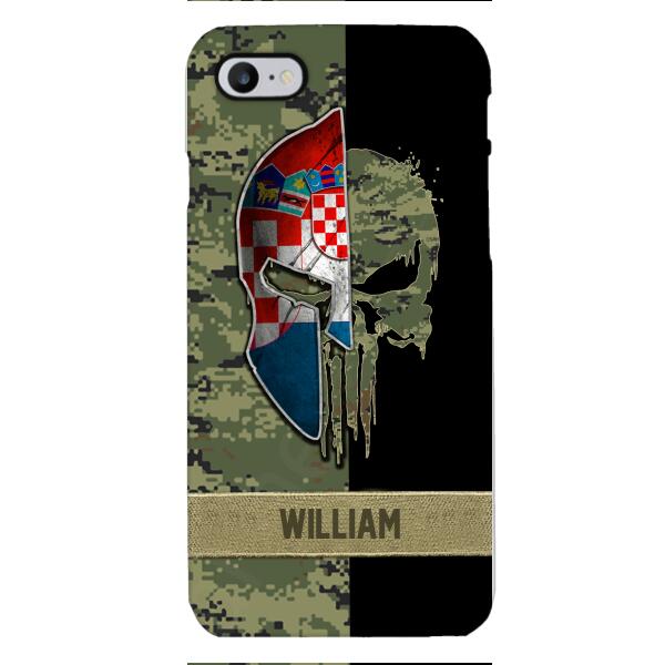 Personalized Croatia Veteran/ Soldier Phone Case Printed 22FEB-DT11
