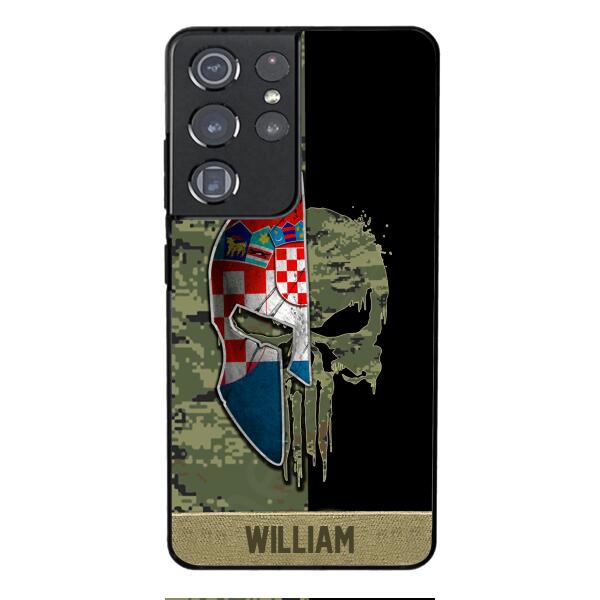 Personalized Croatia Veteran/ Soldier Phone Case Printed 22FEB-DT11