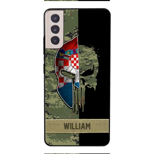 Personalized Croatia Veteran/ Soldier Phone Case Printed 22FEB-DT11