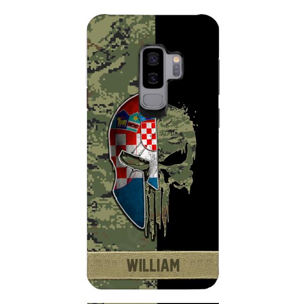 Personalized Croatia Veteran/ Soldier Phone Case Printed 22FEB-DT11