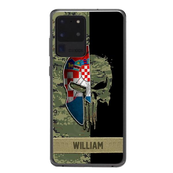 Personalized Croatia Veteran/ Soldier Phone Case Printed 22FEB-DT11