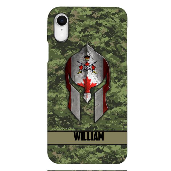 Personalized Canadian Veteran/ Soldier Phone Case Printed 22FEB-HC11