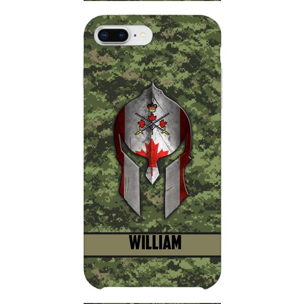 Personalized Canadian Veteran/ Soldier Phone Case Printed 22FEB-HC11