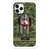Personalized Canadian Veteran/ Soldier Phone Case Printed 22FEB-HC11