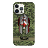 Personalized Canadian Veteran/ Soldier Phone Case Printed 22FEB-HC11