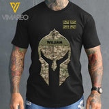 Personalized British Soldier Tshirt Printed 22FEB-HC16