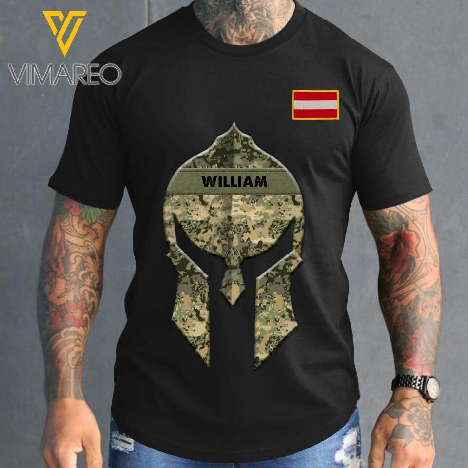 Personalized Austrian Soldier Tshirt Printed 22FEB-HC16