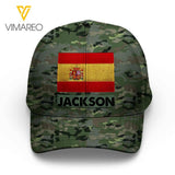 Personalized Spanish Soldier/Veterans Camo Peaked Cap 22FEB-LN26