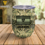 Personalized Austrian Soldier/Veterans Wine Tumbler Printed 22FEB-LN28
