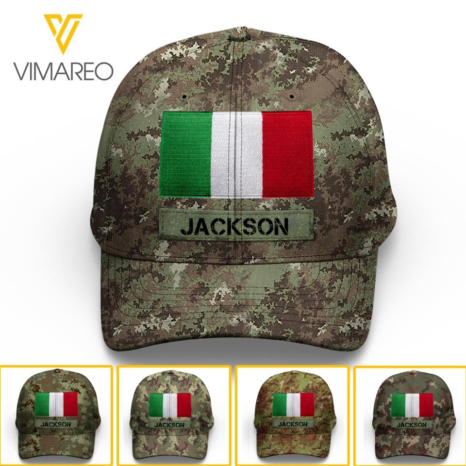Personalized Italian Veteran/ Soldier Peaked Cap 22FEB-LN24