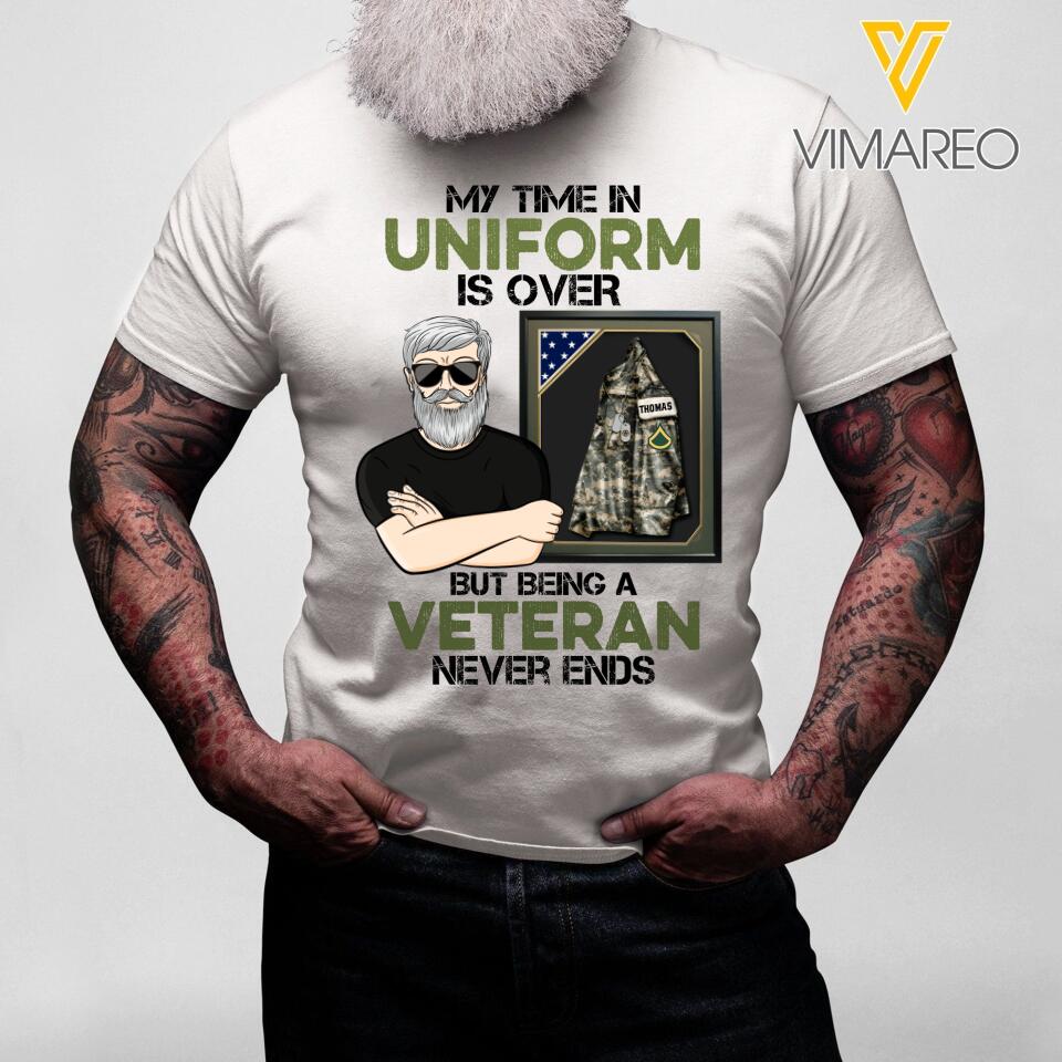 Personalized U.S Veterans Tshirt Printed 22MAR-DT01