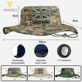 Personalized British Soldier/Veterans Boonie Hat Printed 22MAR-LN02