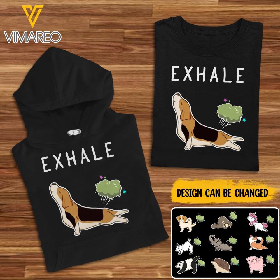 PERSONALIZED EXHALE BLACK HOODI / TSHIRT QTDT0203