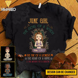 PERSONALIZED JUNE YOGA GIRL TSHIRT QTHC0303