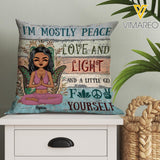 PERSONALIZED I AM NOT SUGAR SPICE AND EVERYTHING NICE I'M SAGE HOOD YOGA GIRL PILLOW QTTN0303