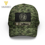 Personalized Canadian Ironworker Camo Peaked Cap Printed 22MAR-QH04