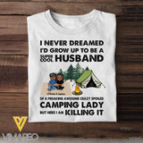 Personalized Camping Lady Tshirt Printed 22JAN-HC12