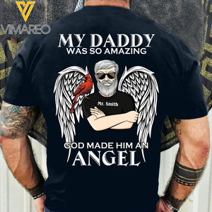 PERSONALIZED MY DADDY WAS SO AMAZING BLACK TSHIRT 22MAR-HC07