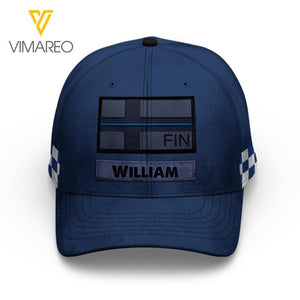 PERSONALIZED FINLAND POLICE PEAKED CAP QTTN0803