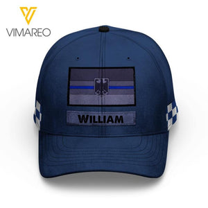PERSONALIZED GERMAN POLICE PEAKED CAP QTTN0803