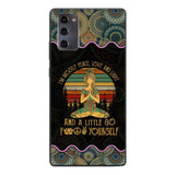 PERSONALIZED I'M MOSTLY PEACE, LOVE AND LIGHT AND A LITTLE GO FUCK YOURSELF YOGA GIRL PHONECASE VHDT0903