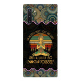PERSONALIZED I'M MOSTLY PEACE, LOVE AND LIGHT AND A LITTLE GO FUCK YOURSELF YOGA GIRL PHONECASE VHDT0903