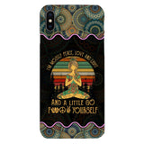 PERSONALIZED I'M MOSTLY PEACE, LOVE AND LIGHT AND A LITTLE GO FUCK YOURSELF YOGA GIRL PHONECASE VHDT0903