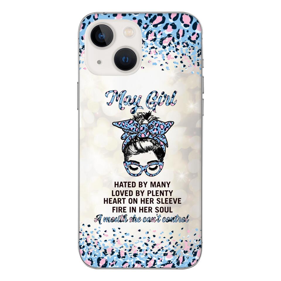 PERSONALIZED MAY GIRL A MOUTH SHE CAN'T CONTROL PHONECASE QTHC1003