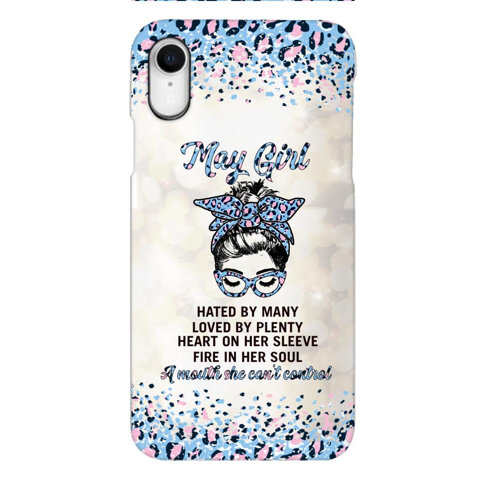 PERSONALIZED MAY GIRL A MOUTH SHE CAN'T CONTROL PHONECASE QTHC1003