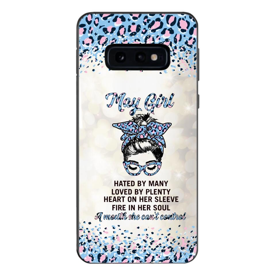 PERSONALIZED MAY GIRL A MOUTH SHE CAN'T CONTROL PHONECASE QTHC1003